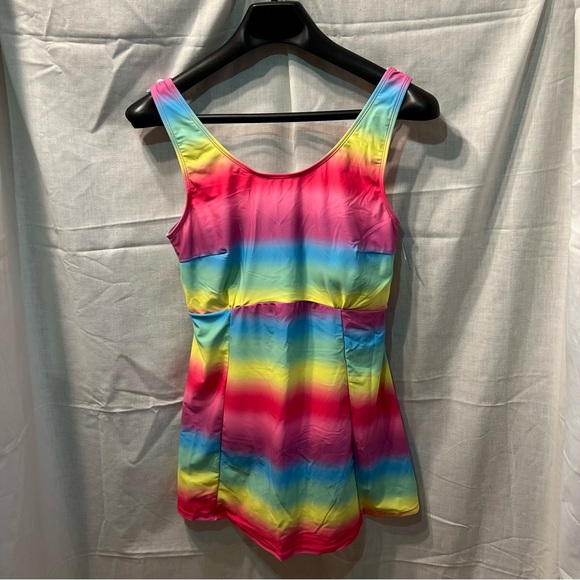 Serengeti Other - SERENGETI One Piece Swimdress Over the Rainbow Size 14 NWOT